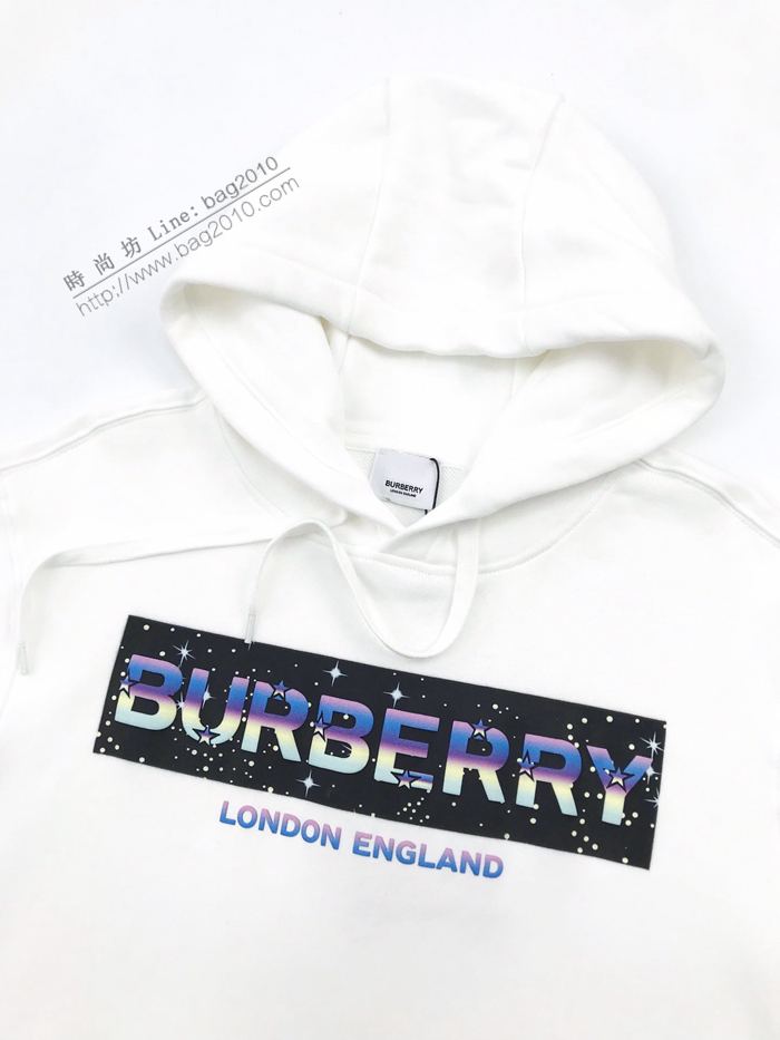 Burberry男裝 巴寶莉新款標誌性星辰元素衛衣 Burberry白色連帽衛衣 男女同款  ydi3222